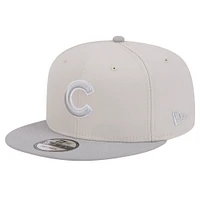 Men's New Era Khaki/Gray Chicago Cubs Color Pack Two-Tone 9FIFTY Snapback Hat