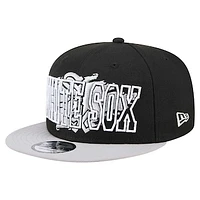 Men's New Era Black Chicago White Sox Splatter 9FIFTY Snapback Hat