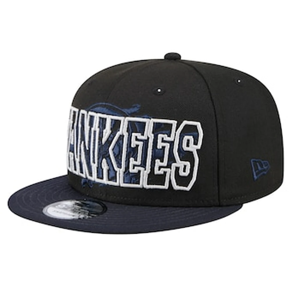 Men's New Era Black New York Yankees Splatter 9FIFTY Snapback Hat