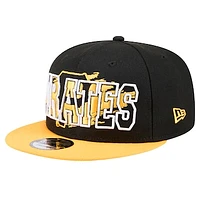 Men's New Era Black Pittsburgh Pirates Splatter 9FIFTY Snapback Hat