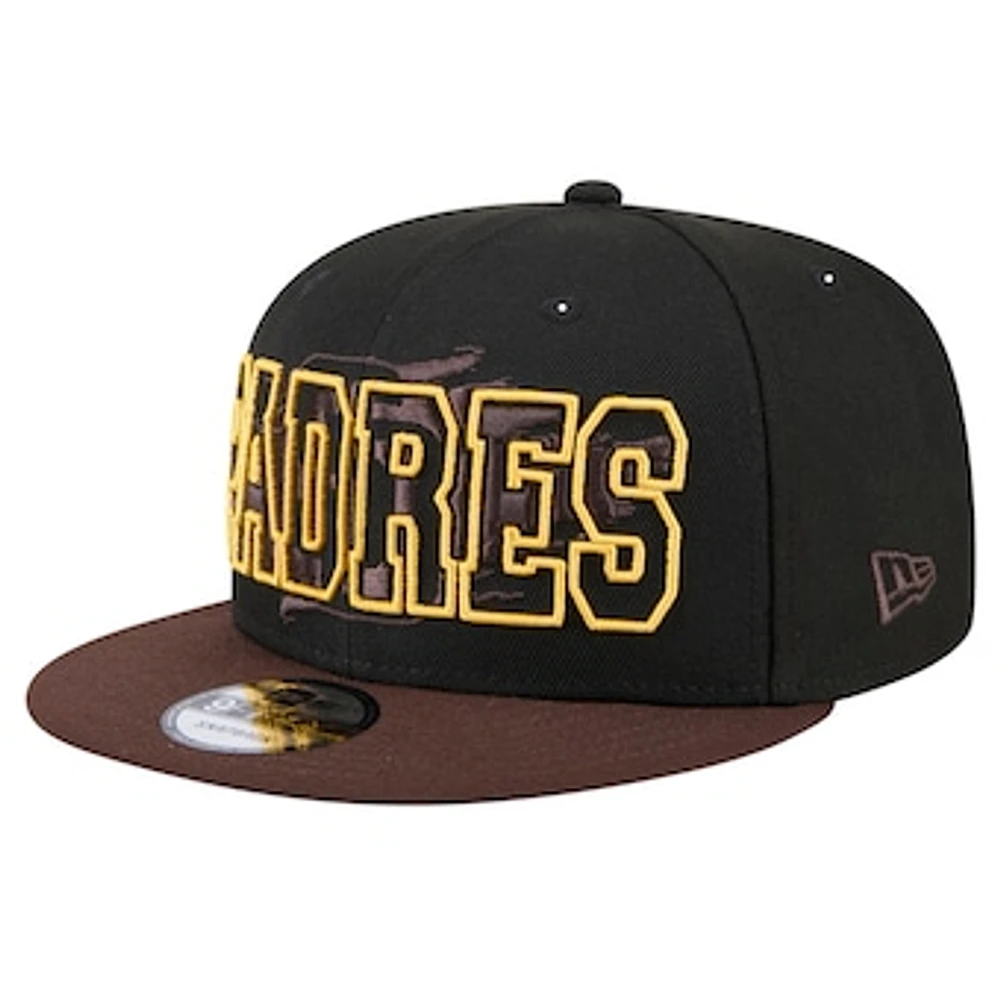 Men's New Era Black San Diego Padres Splatter 9FIFTY Snapback Hat