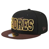 Men's New Era Black San Diego Padres Splatter 9FIFTY Snapback Hat