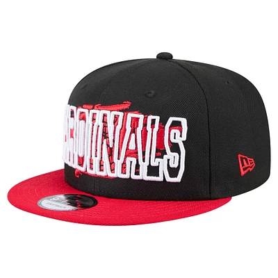 Men's New Era Black St. Louis Cardinals Splatter 9FIFTY Snapback Hat