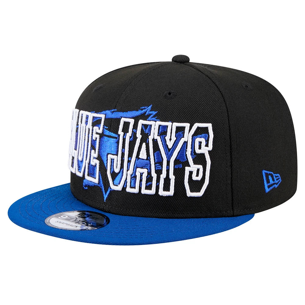 Men's New Era Black Toronto Blue Jays Splatter 9FIFTY Snapback Hat