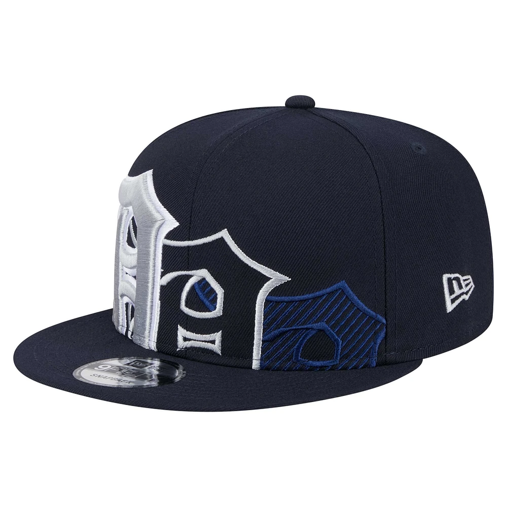 Men's New Era Navy Detroit Tigers Team Shadow 9FIFTY Snapback Hat