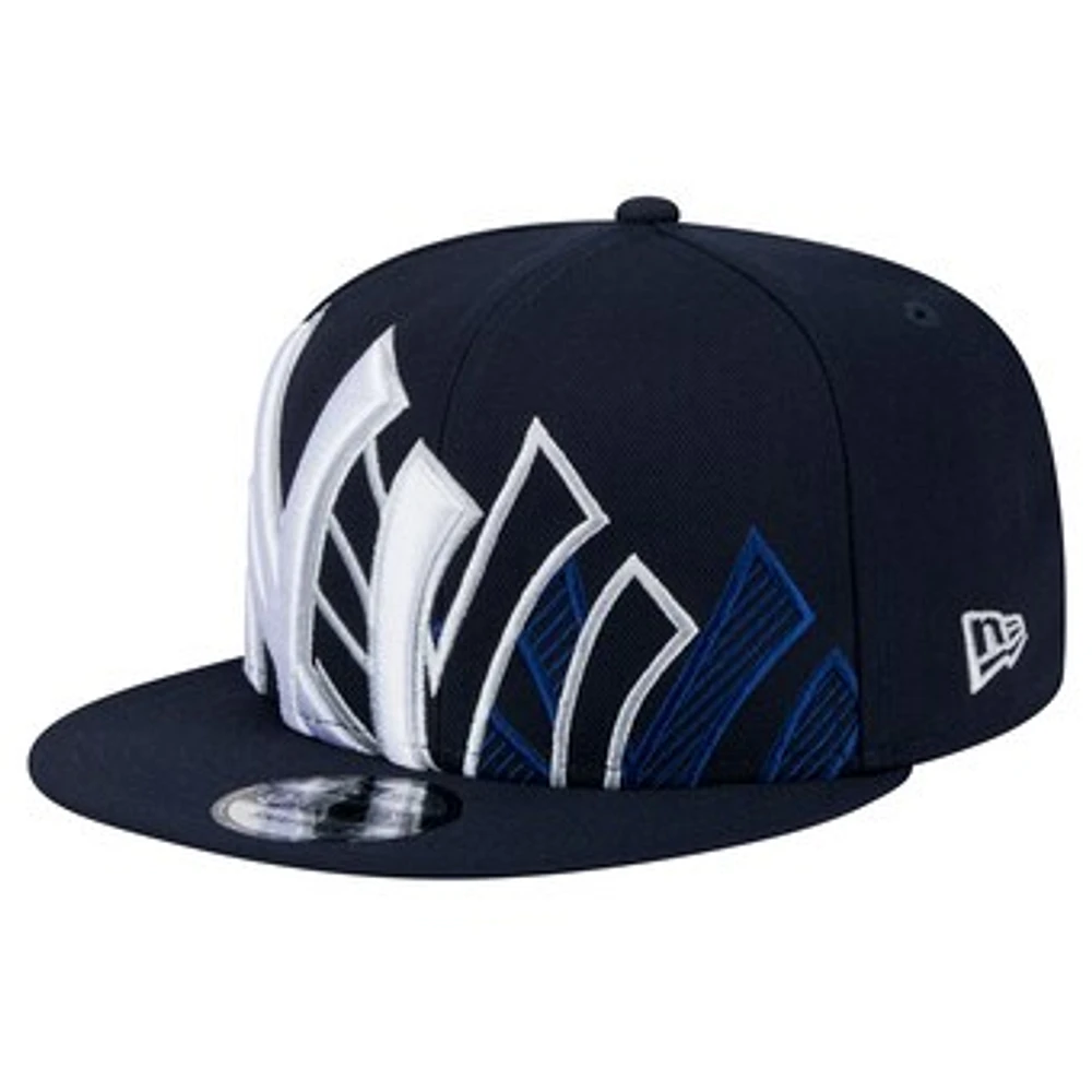 Men's New Era Navy New York Yankees Team Shadow 9FIFTY Snapback Hat