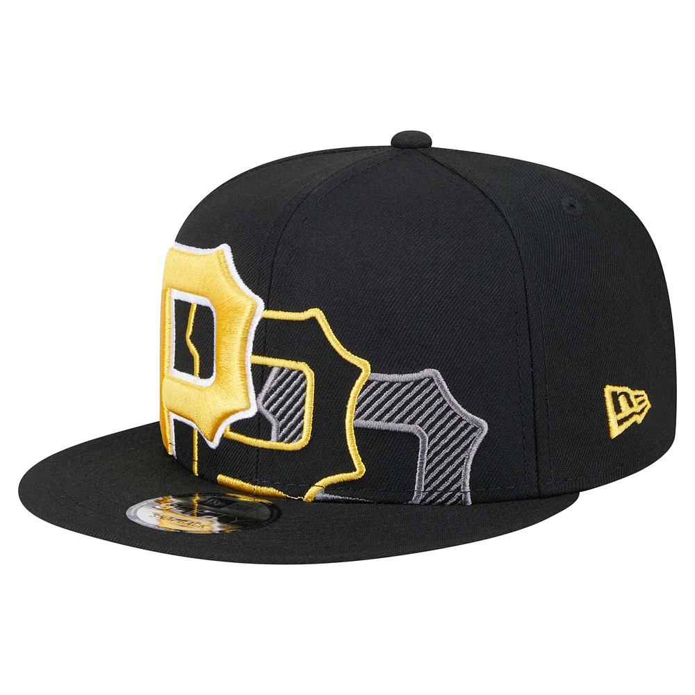 Men's New Era Black Pittsburgh Pirates Team Shadow 9FIFTY Snapback Hat