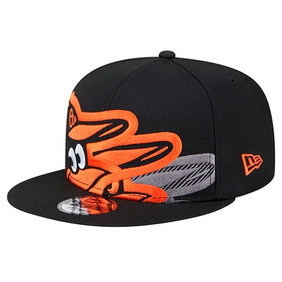 Men's New Era Black Baltimore Orioles Team Shadow 9FIFTY Snapback Hat