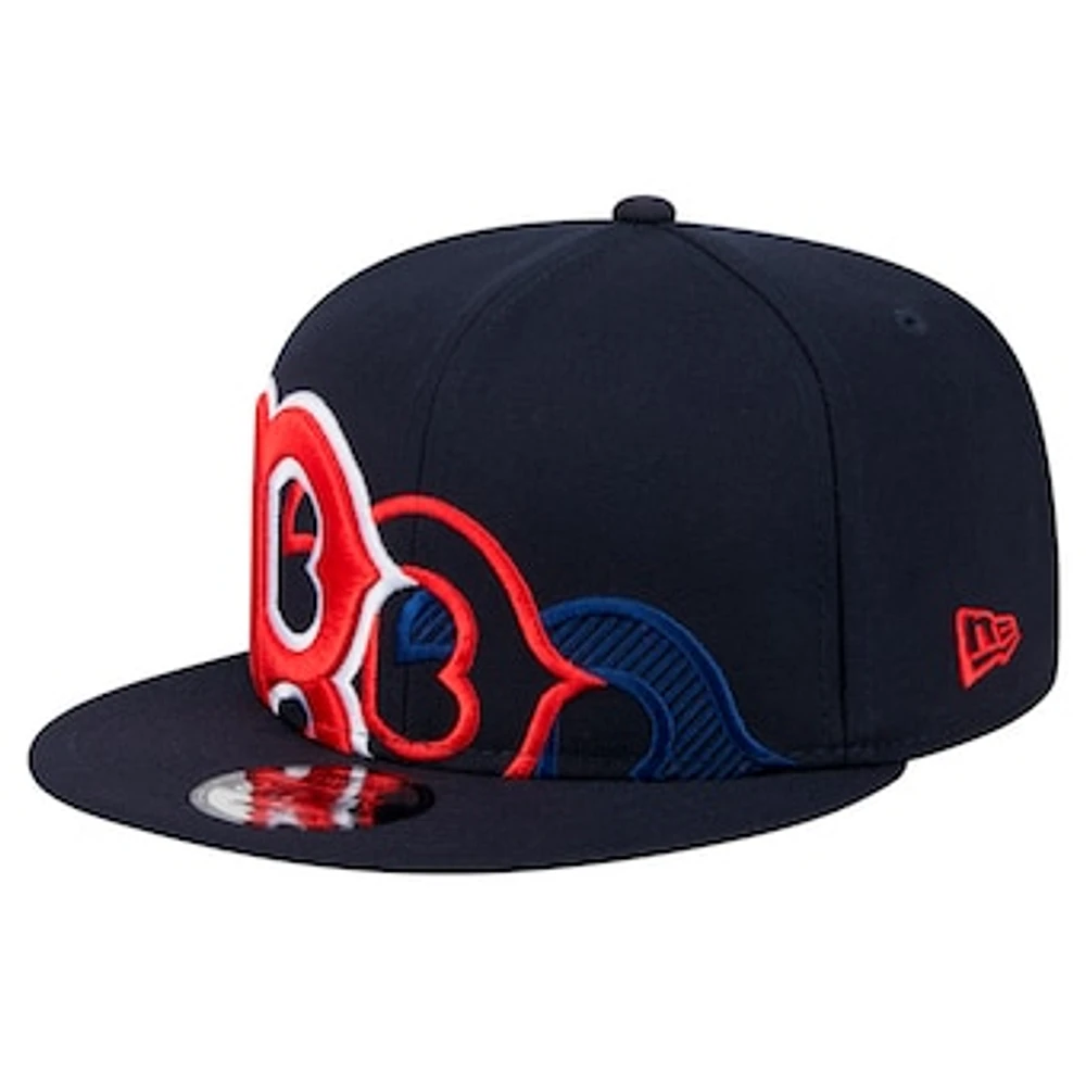 Men's New Era Navy Boston Red Sox Team Shadow 9FIFTY Snapback Hat