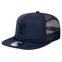 Men's New Era Navy Detroit Tigers Tone Foam Meshback Golfer Snapback Hat