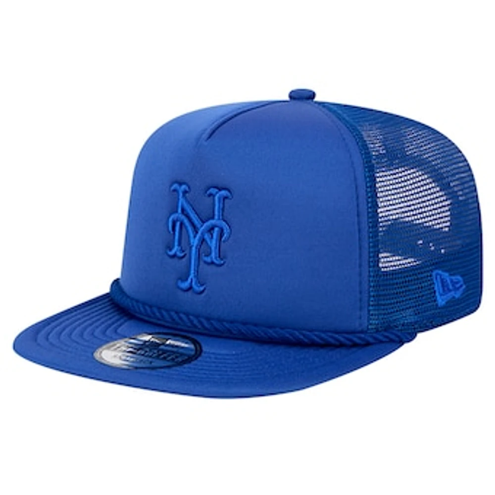 Men's New Era Royal New York Mets Tone Foam Meshback Golfer Snapback Hat