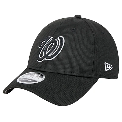 Men's New Era Black Washington Nationals Pivot 9FORTY Adjustable Hat