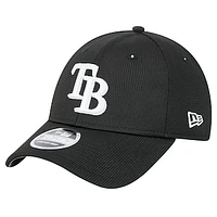 Men's New Era Black Tampa Bay Rays Pivot 9FORTY Adjustable Hat