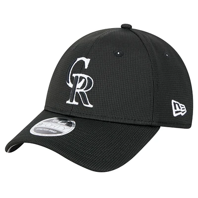 Men's New Era Black Colorado Rockies Pivot 9FORTY Adjustable Hat