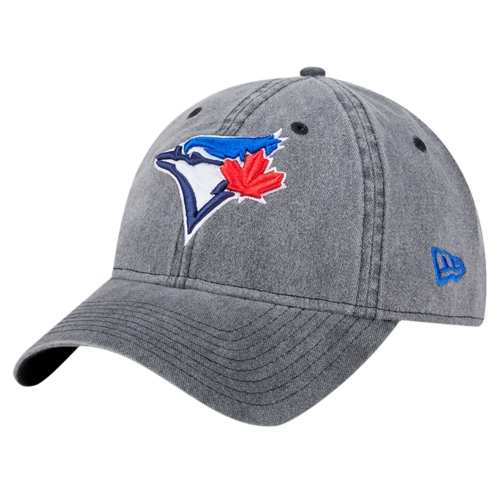 Men's New Era Black Toronto Blue Jays Rugged Team 9TWENTY Adjustable Hat