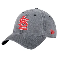 Men's New Era Black St. Louis Cardinals Rugged Team 9TWENTY Adjustable Hat