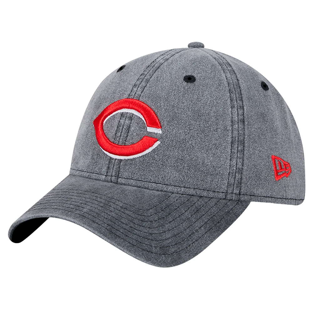 Men's New Era Black Cincinnati Reds Rugged Team 9TWENTY Adjustable Hat