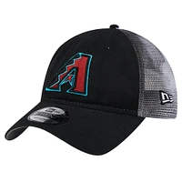 Men's New Era Black Arizona Diamondbacks Team Slick Trucker 9TWENTY Adjustable Hat