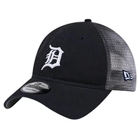 Men's New Era Navy Detroit Tigers Team Slick Trucker 9TWENTY Adjustable Hat