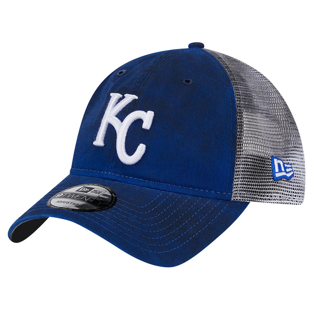 Men's New Era Royal Kansas City Royals Team Slick Trucker 9TWENTY Adjustable Hat