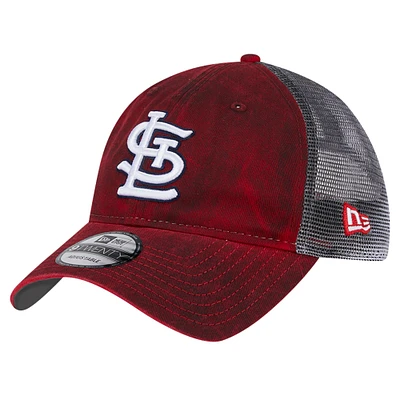 Men's New Era Red St. Louis Cardinals Team Slick Trucker 9TWENTY Adjustable Hat