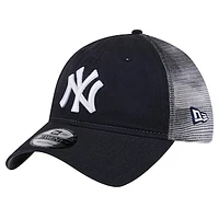 Men's New Era Navy New York Yankees Team Slick Trucker 9TWENTY Adjustable Hat