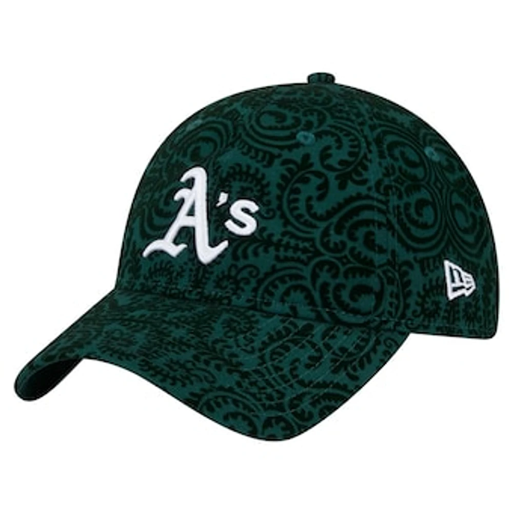 Women's New Era Green Oakland Athletics Flair 9TWENTY Adjustable Hat