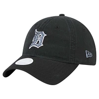 Women's New Era Black Detroit Tigers Glitz 9TWENTY Adjustable Hat