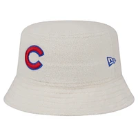 Women's New Era White Chicago Cubs Chrome Cozy Bucket Hat