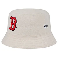 Women's New Era White Boston Red Sox Chrome Cozy Bucket Hat