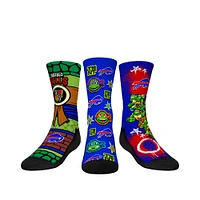 Youth Rock Em Socks  Royal Buffalo Bills TMNT Three-Pack Crew Sock Set