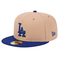 Men's New Era Khaki Los Angeles Dodgers 59FIFTY Fitted Hat