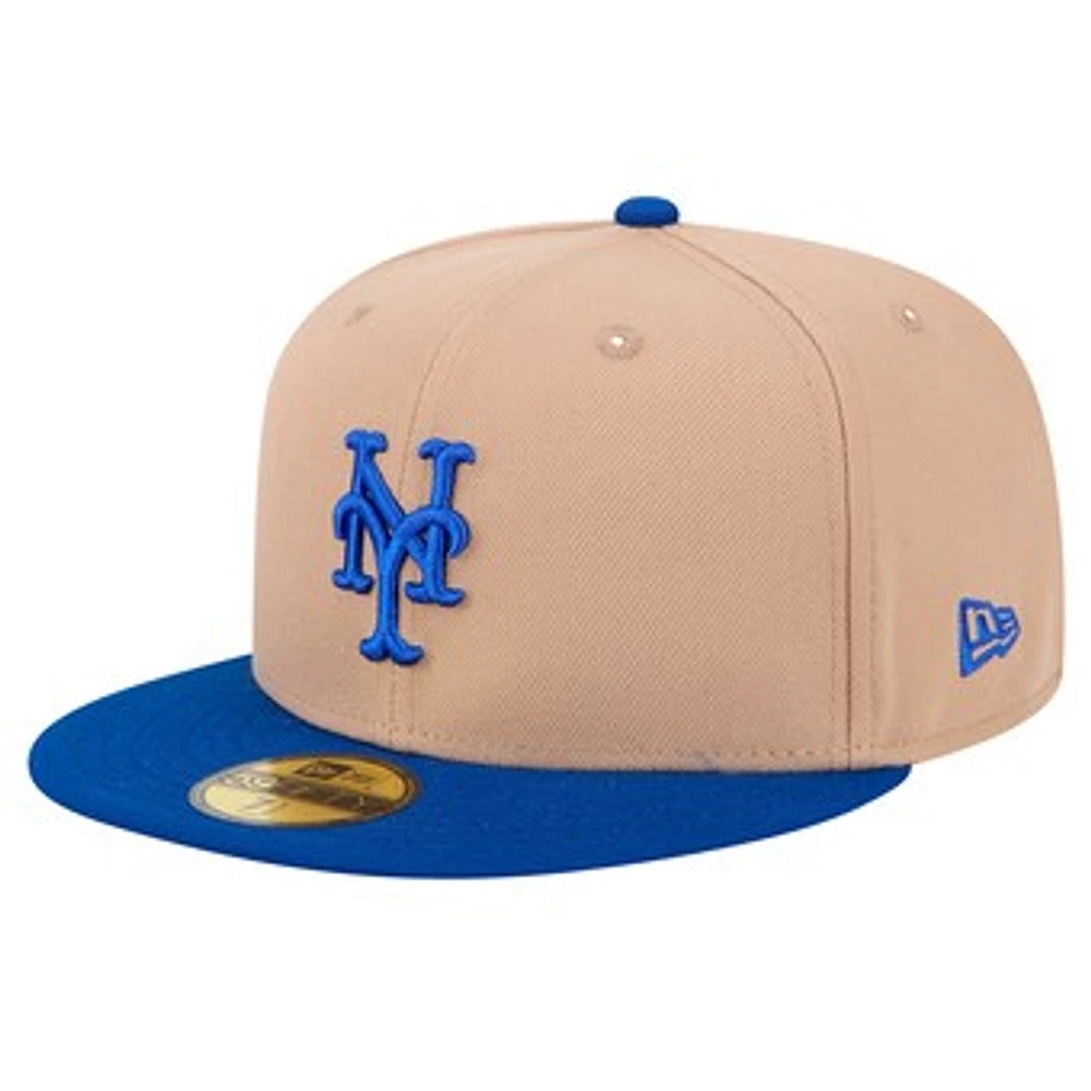 Men's New Era Khaki York Mets 59FIFTY Fitted Hat