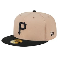 Men's New Era Khaki Pittsburgh Pirates 59FIFTY Fitted Hat