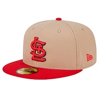 Men's New Era Khaki St. Louis Cardinals 59FIFTY Fitted Hat
