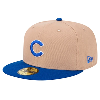 Men's New Era Khaki Chicago Cubs 59FIFTY Fitted Hat