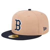 Men's New Era Khaki Boston Red Sox 59FIFTY Fitted Hat