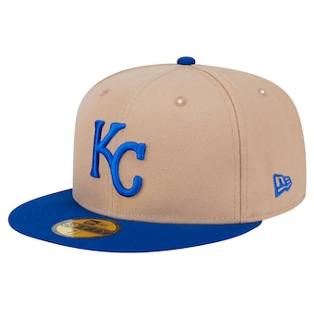 Men's New Era Khaki Kansas City Royals 59FIFTY Fitted Hat