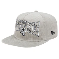 Men's New Era Gray Chicago White Sox Corduroy Golfer Snapback Hat