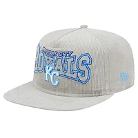 Men's New Era Gray Kansas City Royals Corduroy Golfer Snapback Hat