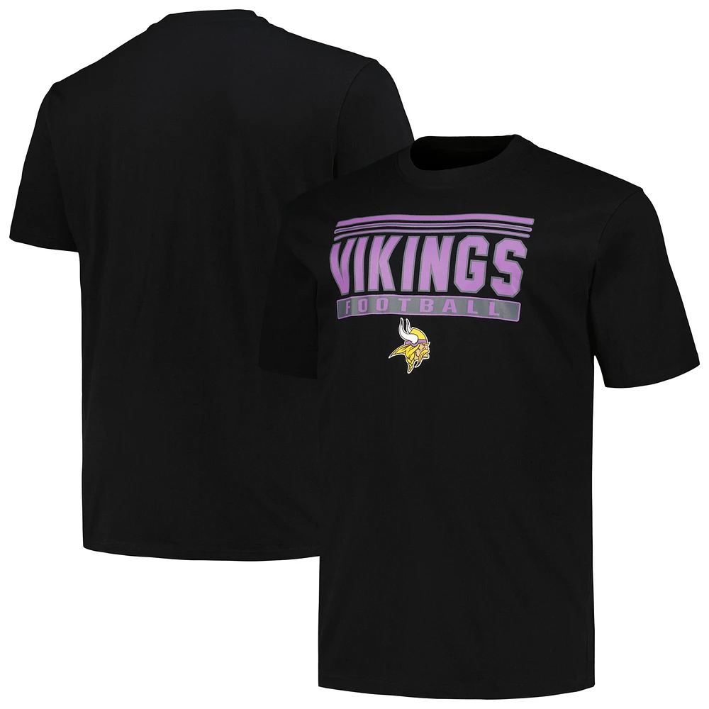 Men's Fanatics Black Minnesota Vikings Big & Tall Pop T-Shirt