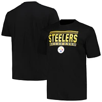 Men's Fanatics Black Pittsburgh Steelers Big & Tall Pop T-Shirt