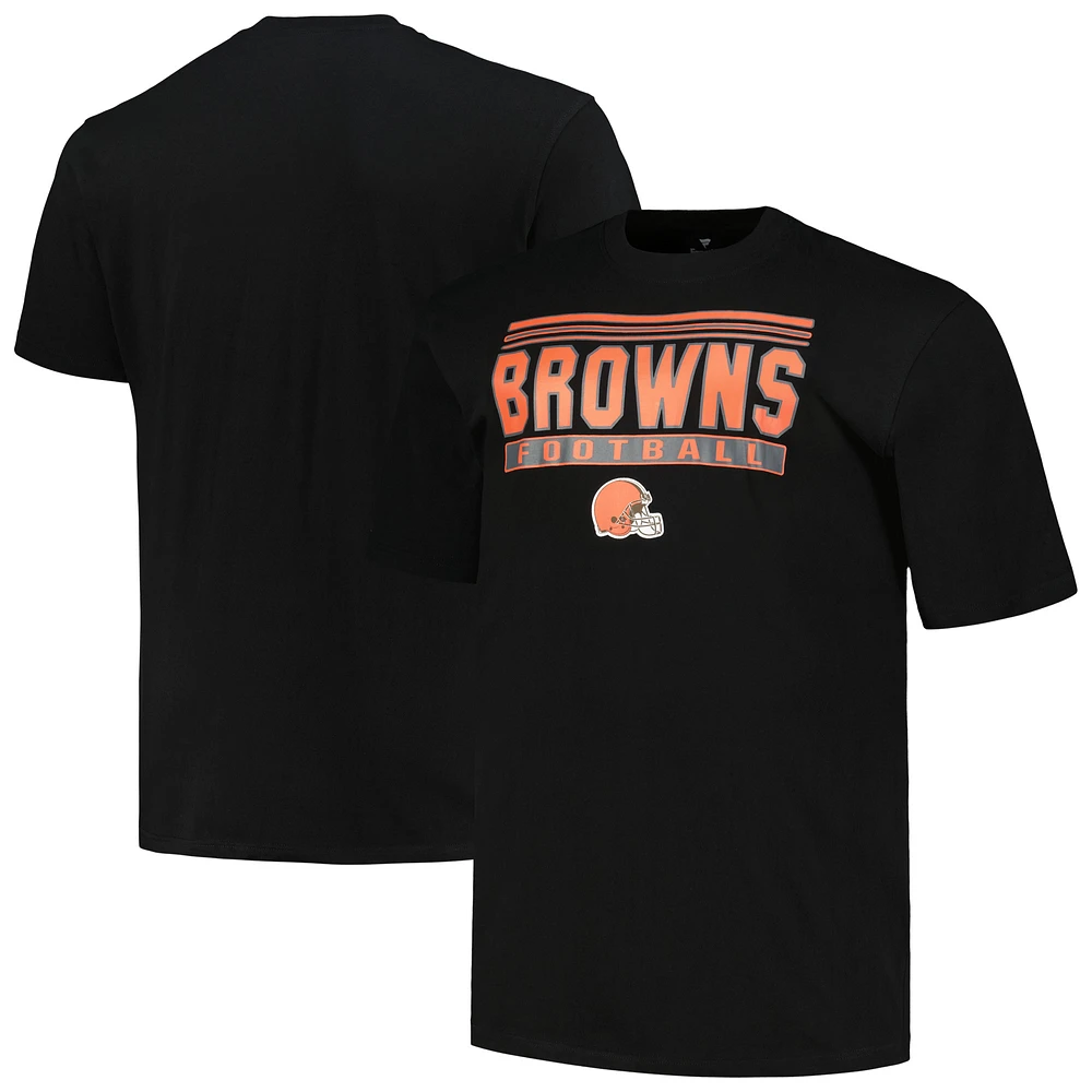 Men's Fanatics Black Cleveland Browns Big & Tall Pop T-Shirt