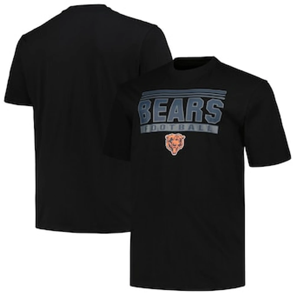 Men's Fanatics Black Chicago Bears Big & Tall Pop T-Shirt