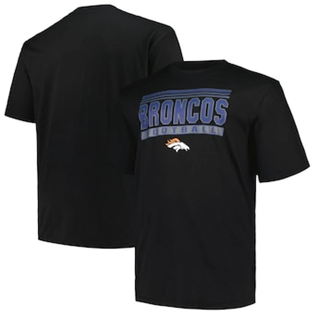 Men's Fanatics Black Denver Broncos Big & Tall Pop T-Shirt