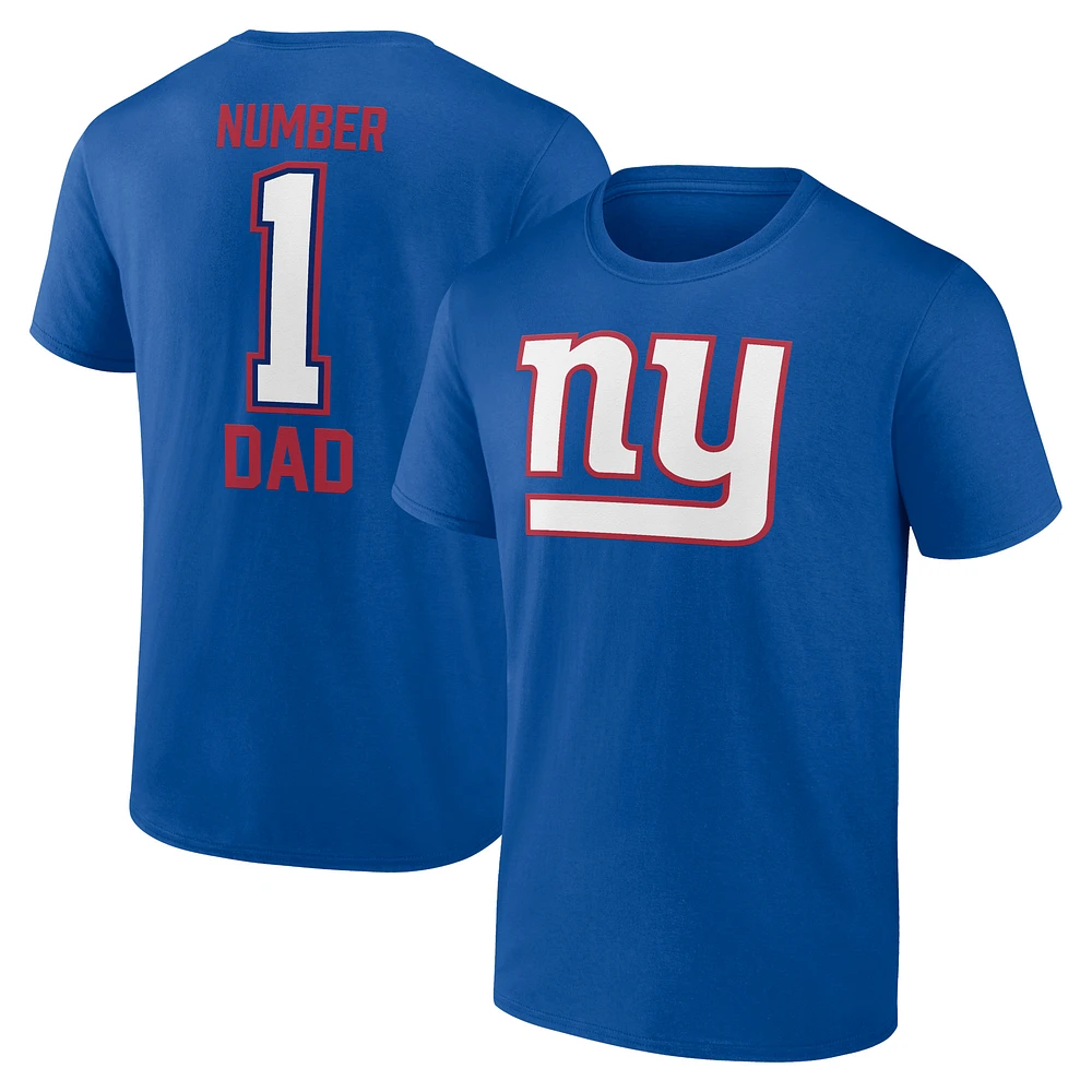 Men's Fanatics Royal New York Giants #1 Dad T-Shirt