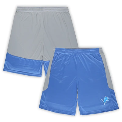 Men's Fanatics Blue Detroit Lions Big & Tall Team Logo Shorts