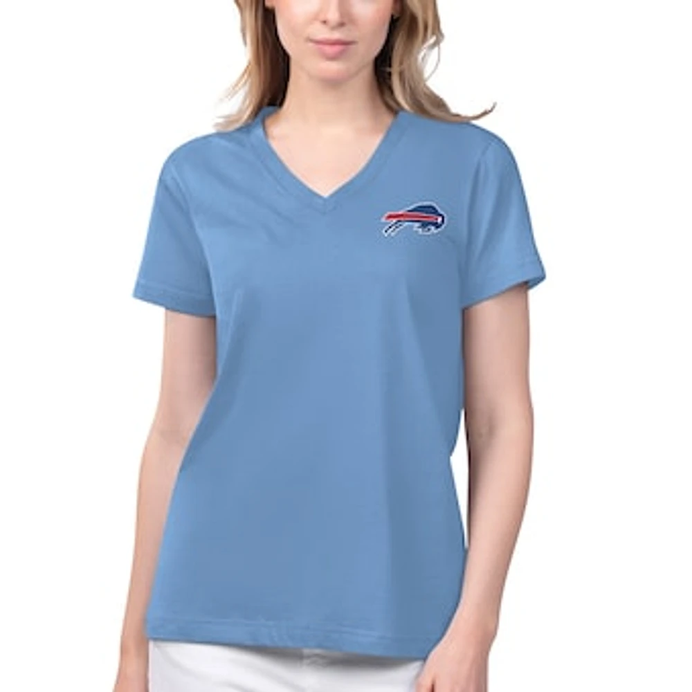 Women's Margaritaville Blue Buffalo Bills Game Time V-Neck T-Shirt