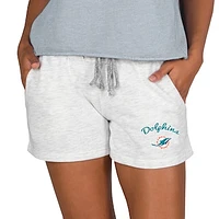 Women's Concepts Sport Oatmeal Miami Dolphins  Mainstream Terry Lounge Shorts