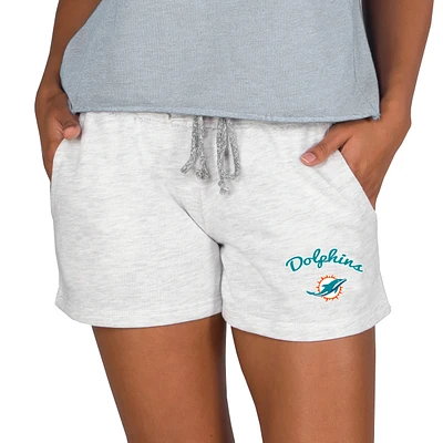 Women's Concepts Sport Oatmeal Miami Dolphins  Mainstream Terry Lounge Shorts